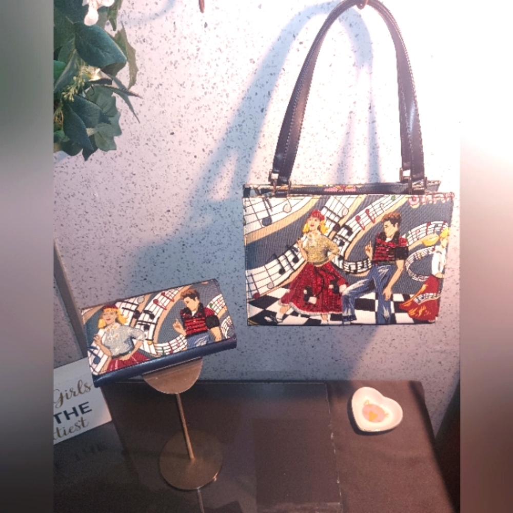 Sock Hop Themed Purse and Wallet